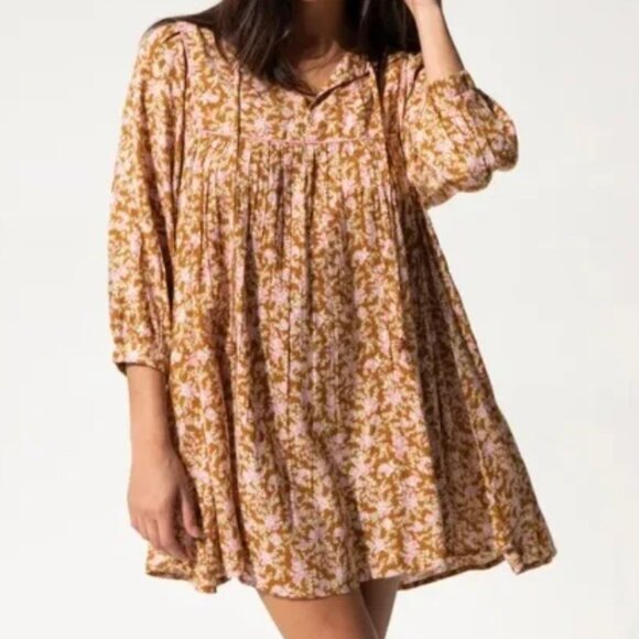 NATURAL LIFE FLORAL MINI DRESS TUNIC - Picture 1 of 3